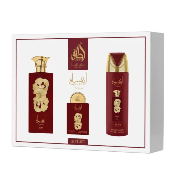 Ansaam Gold by Lattafa – 3pc Giftset